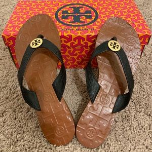 Tory Burch Thora Metal Logo Sandal